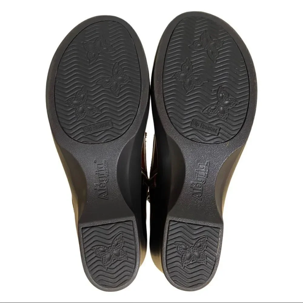 🥾 Alegria By PG Lite Eliza Dark Academia Leather Chestnut Luster Chunky Boots - Picture 6 of 13